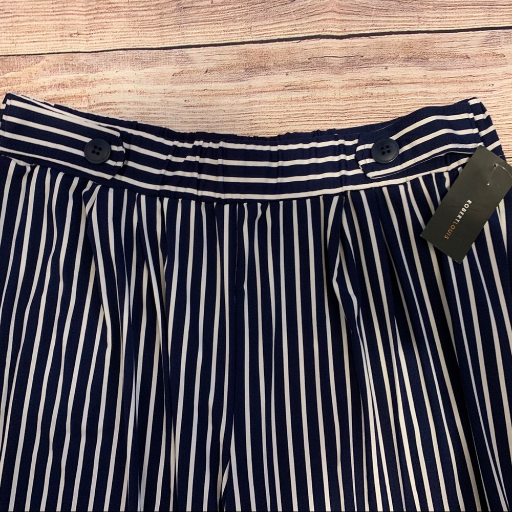 🆕 Robert Louis Striped Wide Leg Pants SZ XL - Picture 3 of 5